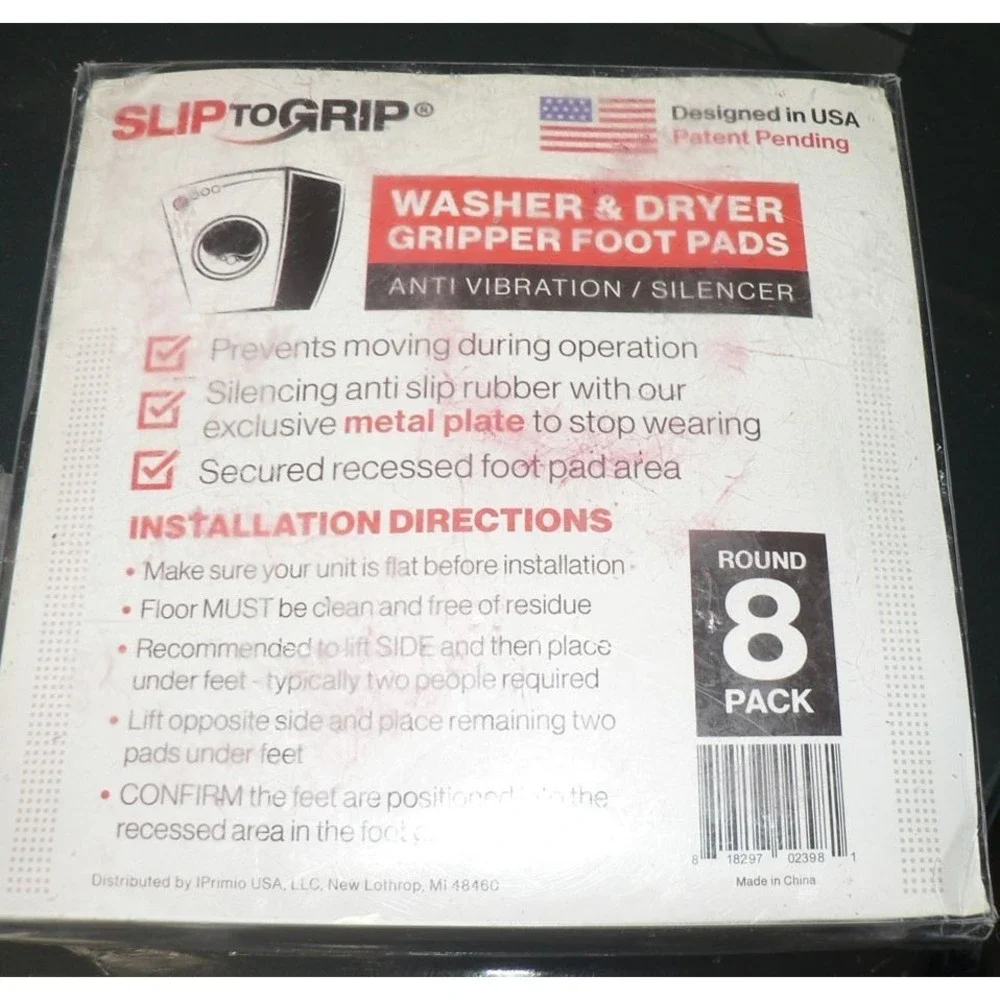 Slip to Grip 8PCS Anti Vibration Pads for Washer Dryer Anti Slip Rubber Feet‎